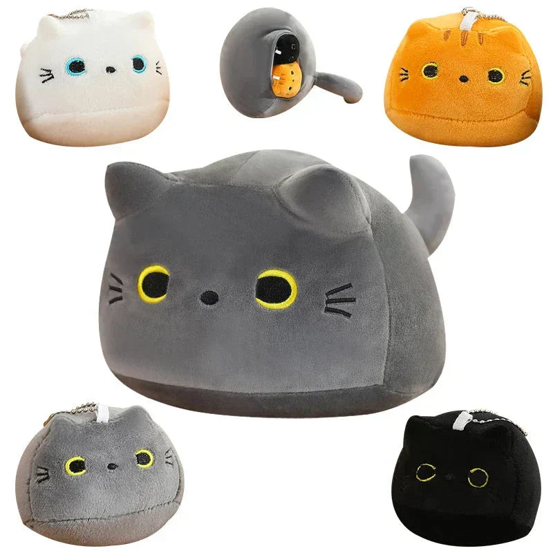 Brehn | Kawaii Chunky Katzen-Plüschtiere mit Kätzchen