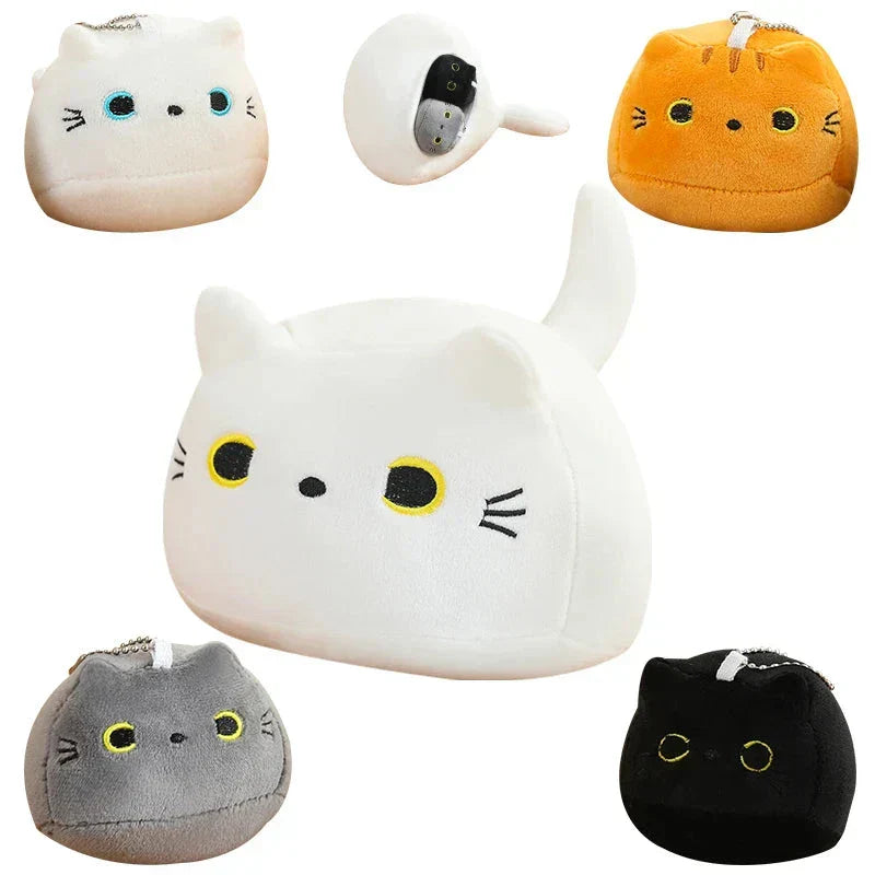 Brehn | Kawaii Chunky Katzen-Plüschtiere mit Kätzchen