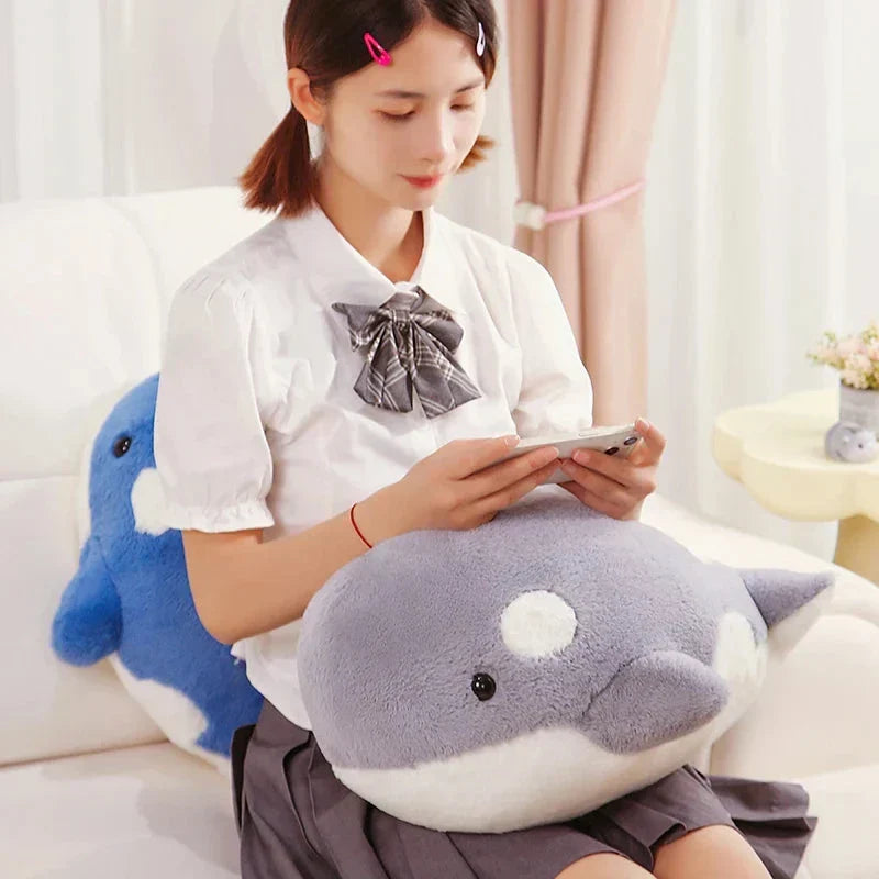 Brehn | Kawaii Flauschige Grau Blau Orka Plüschtiere