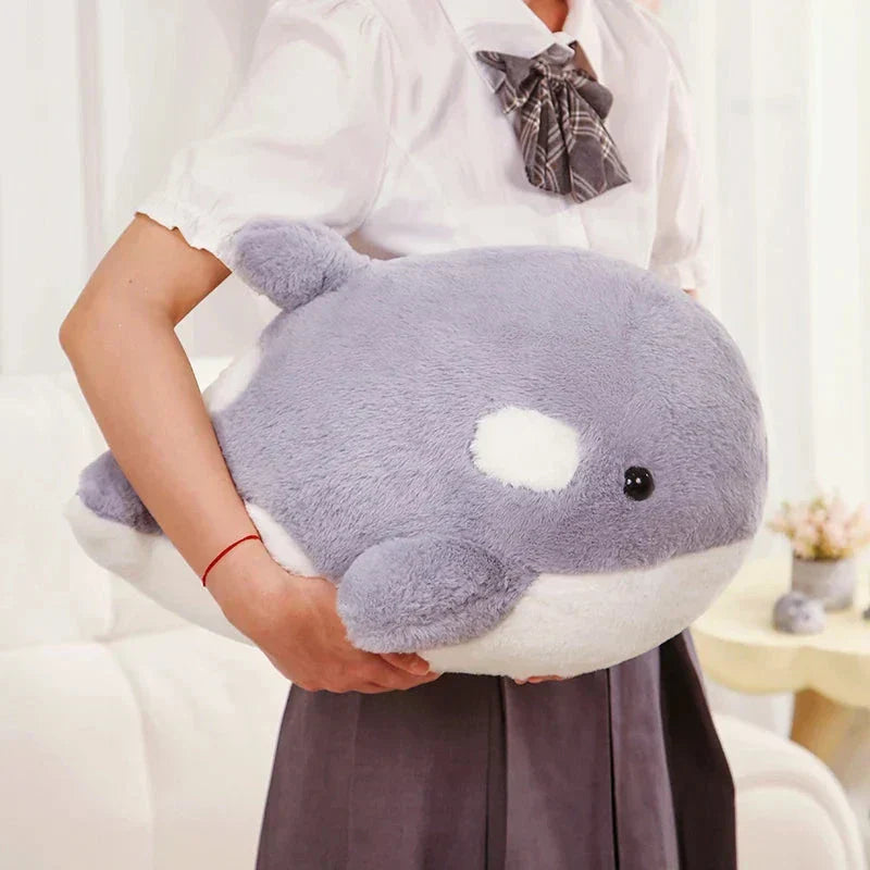 Brehn | Kawaii Flauschige Grau Blau Orka Plüschtiere
