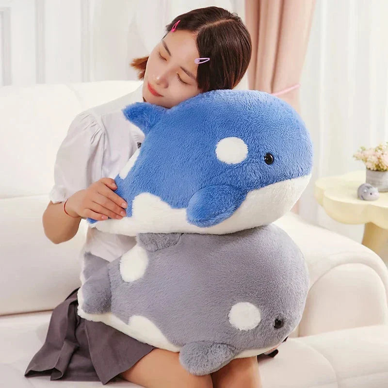 Brehn | Kawaii Flauschige Grau Blau Orka Plüschtiere