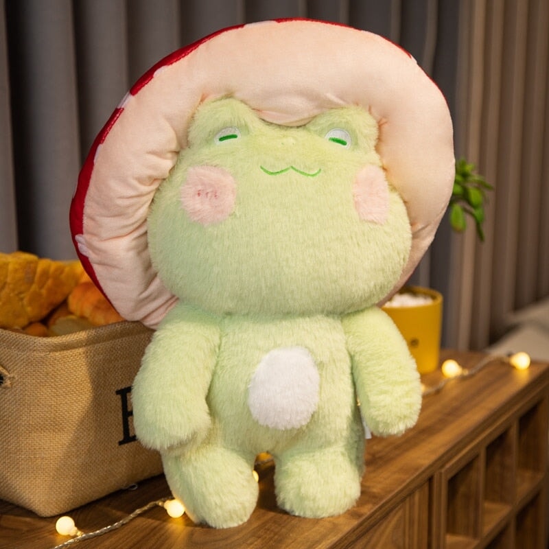 Brehn | Kawaii Flauschige Pilz Frosch Familie Plüschtiere