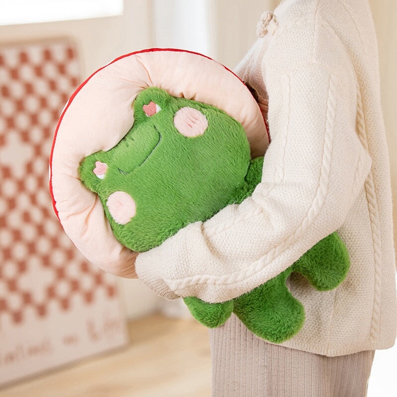 Brehn | Kawaii Flauschige Pilz Frosch Familie Plüschtiere