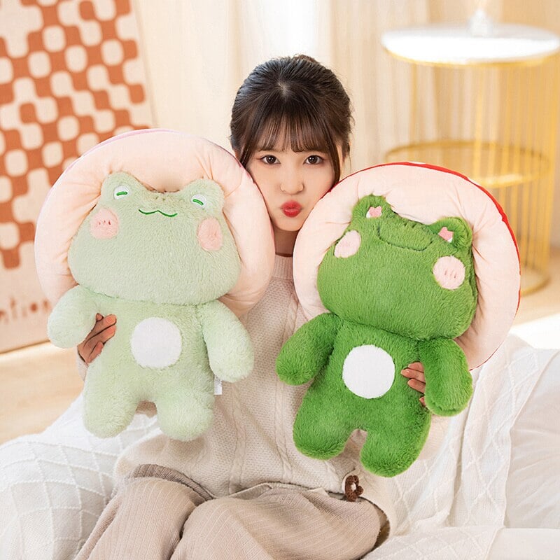 Brehn | Kawaii Flauschige Pilz Frosch Familie Plüschtiere