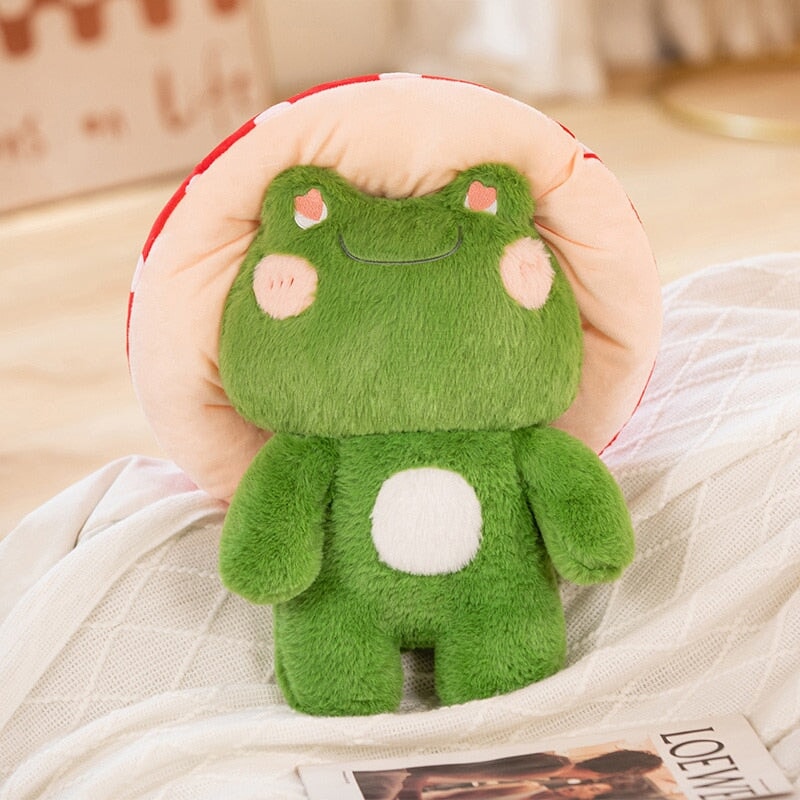 Brehn | Kawaii Flauschige Pilz Frosch Familie Plüschtiere