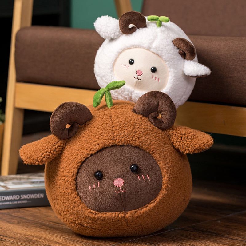 Brehn | Kawaii Flauschiges Schaf Ziege Ram Plushie
