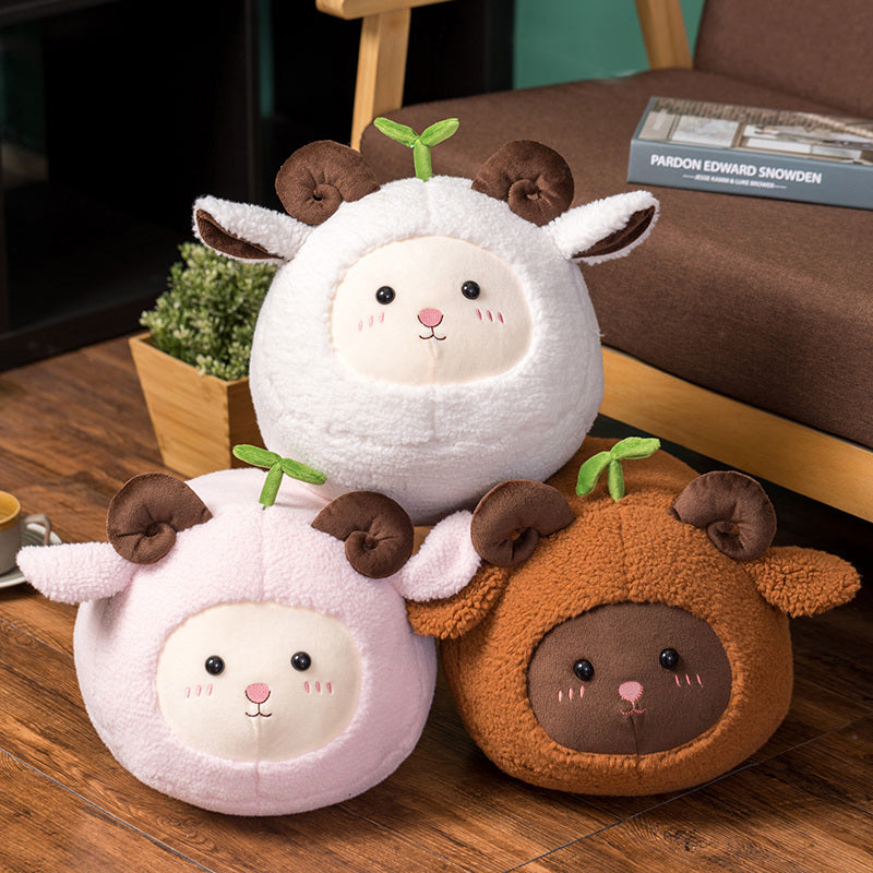Brehn | Kawaii Flauschiges Schaf Ziege Ram Plushie