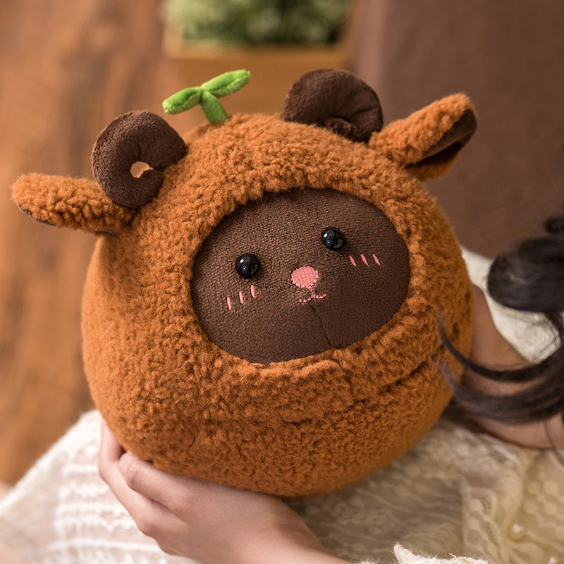 Brehn | Kawaii Flauschiges Schaf Ziege Ram Plushie