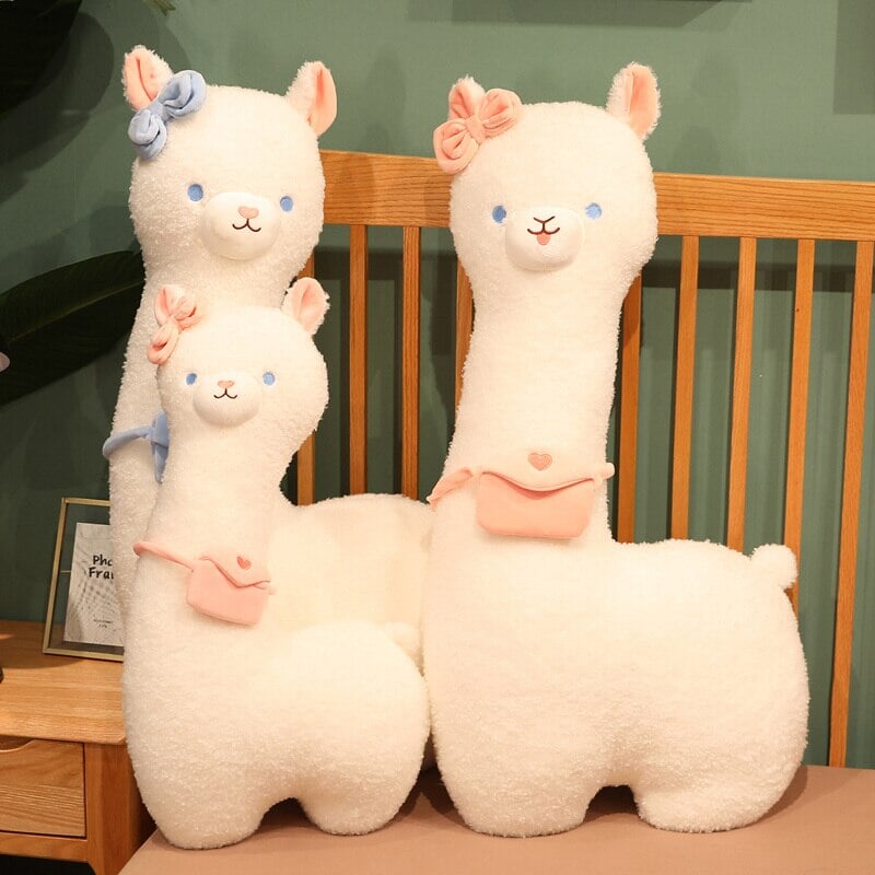 Brehn | Kawaii Flauschiger Weißer Pfannkuchen Alpaka Plüschie