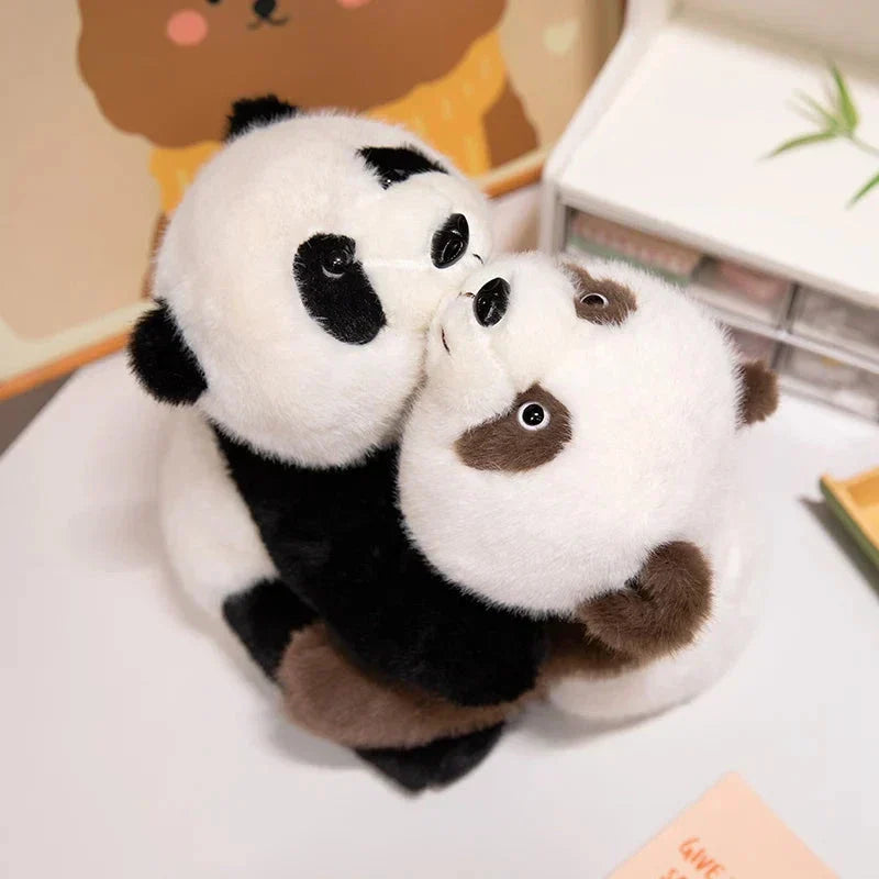 Brehn | Kawaii Fuzzy Schwarz Braun Panda Plüschtiere