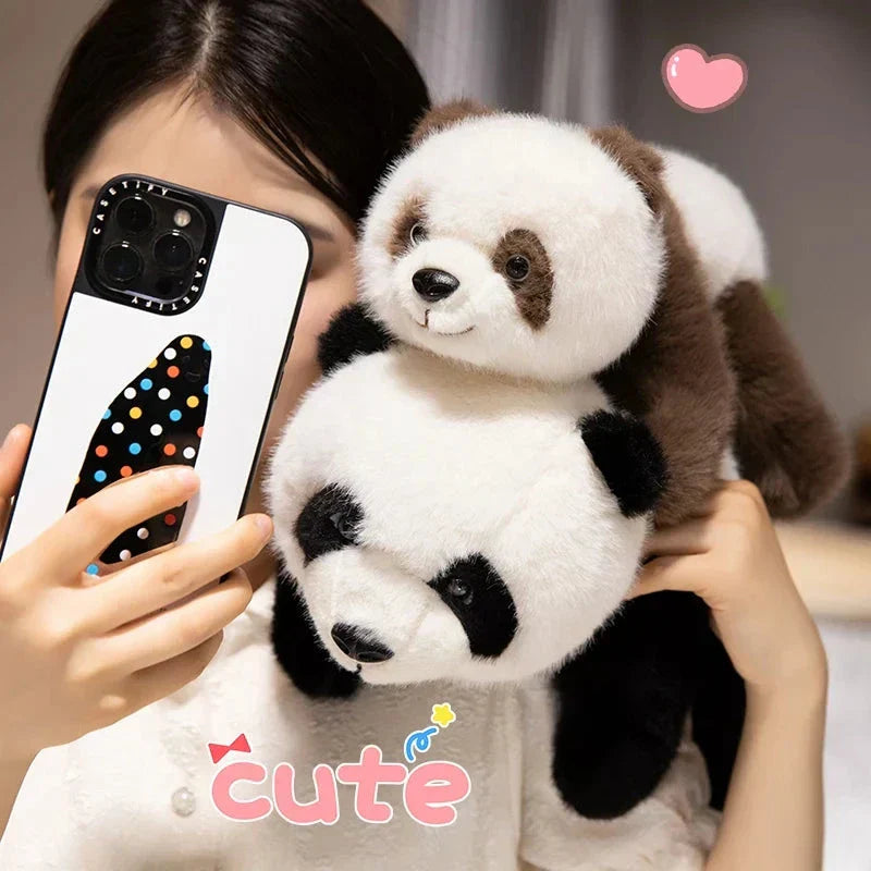 Brehn | Kawaii Fuzzy Schwarz Braun Panda Plüschtiere