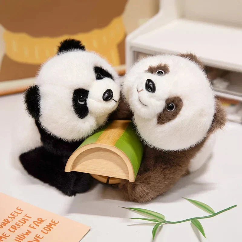 Brehn | Kawaii Fuzzy Schwarz Braun Panda Plüschtiere