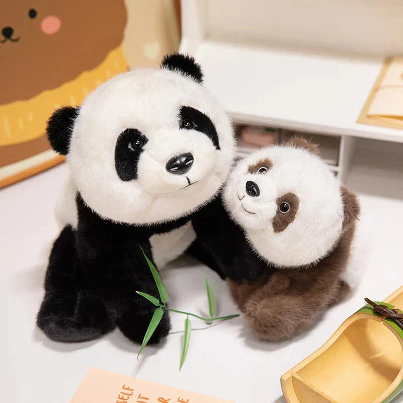 Brehn | Kawaii Fuzzy Schwarz Braun Panda Plüschtiere