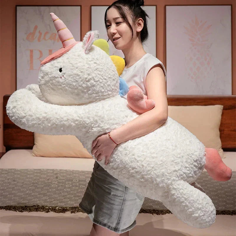 Brehn | Kawaii Riesen Chibi Weißes Einhorn Plüschtier