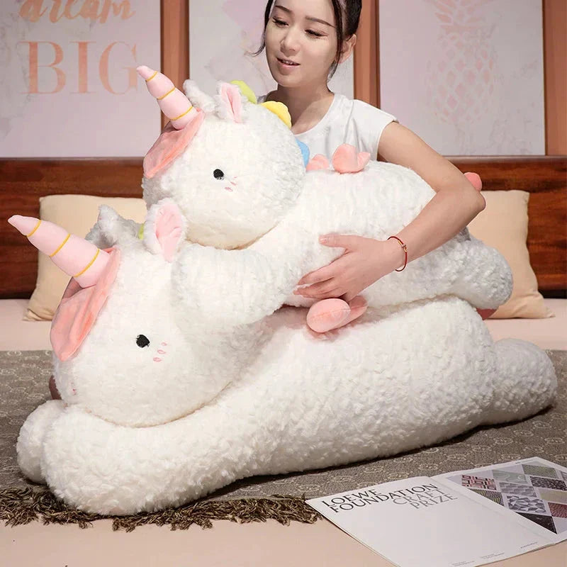 Brehn | Kawaii Riesen Chibi Weißes Einhorn Plüschtier