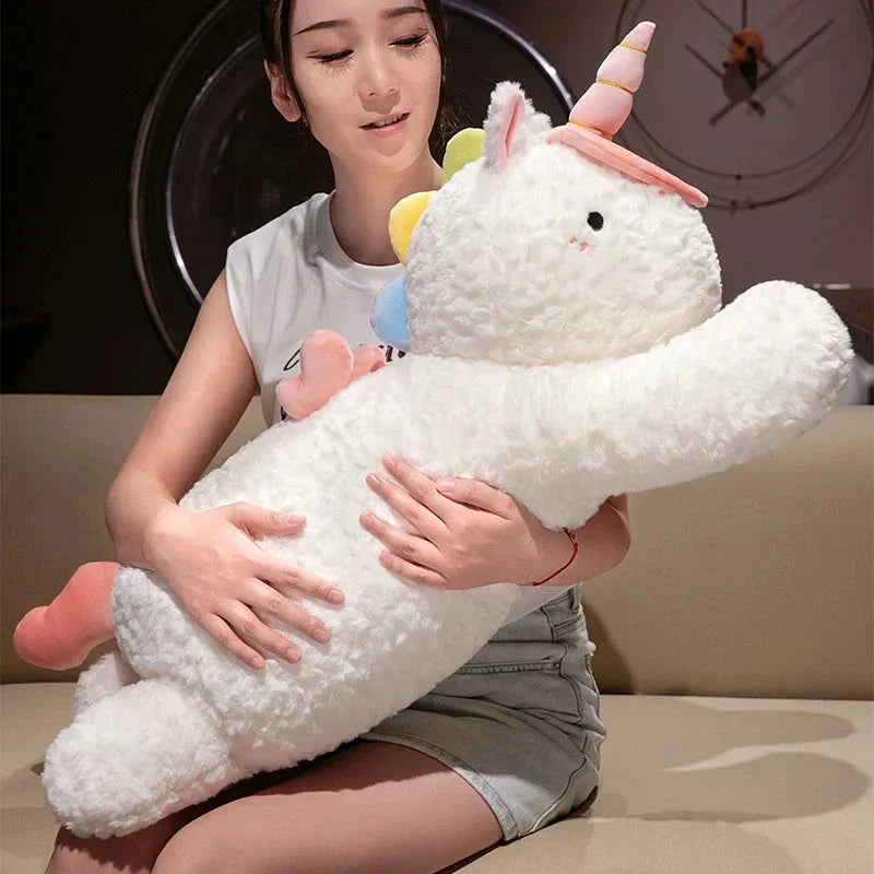 Brehn | Kawaii Riesen Chibi Weißes Einhorn Plüschtier