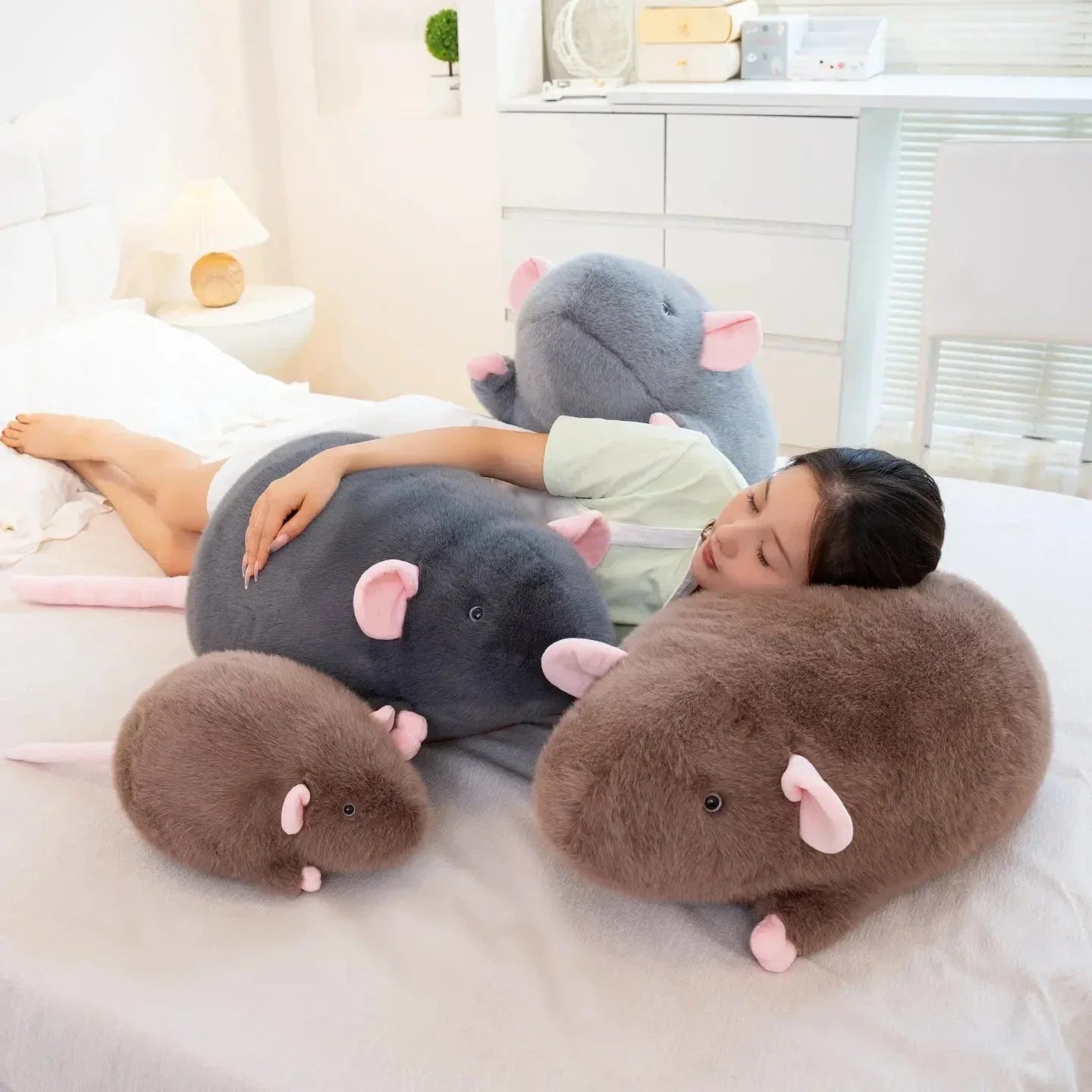 Brehn | Kawaii Riesige Mausrat Plüschtiere