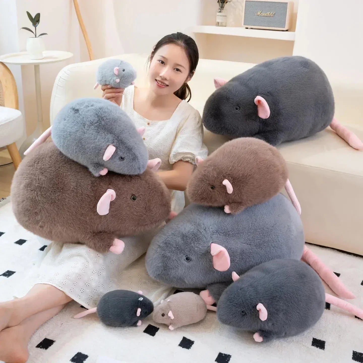 Brehn | Kawaii Riesige Mausrat Plüschtiere