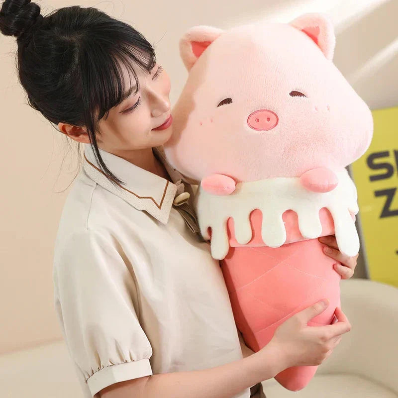 Brehn | Kawaii Eiscreme Schwein Capybara Küken Schaf Plüschfigur