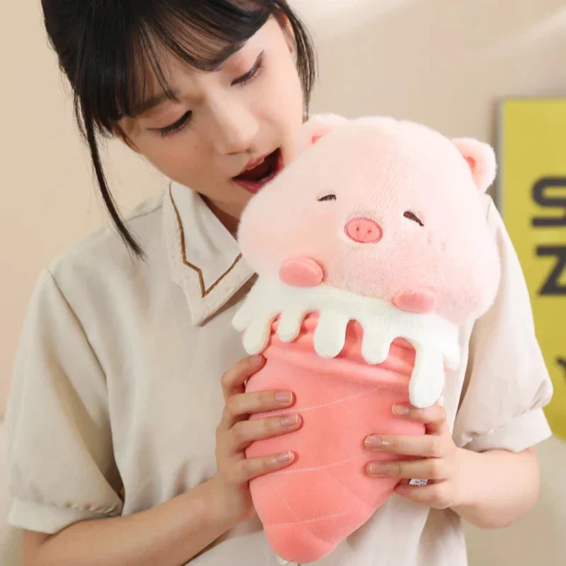 Brehn | Kawaii Eiscreme Schwein Capybara Küken Schaf Plüschfigur