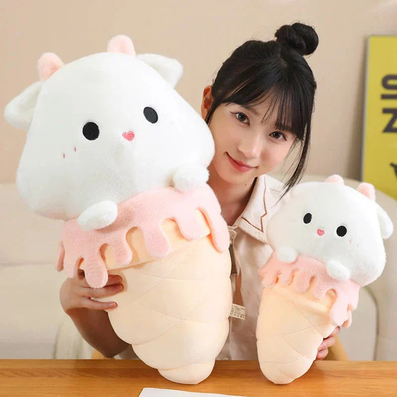 Brehn | Kawaii Eiscreme Schwein Capybara Küken Schaf Plüschfigur