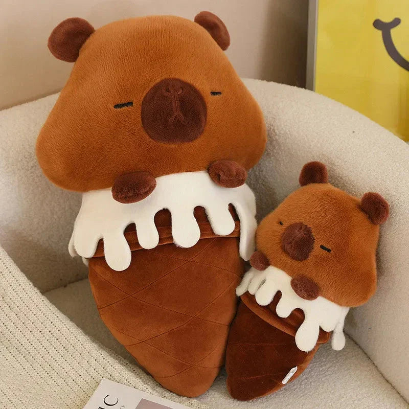 Brehn | Kawaii Eiscreme Schwein Capybara Küken Schaf Plüschfigur