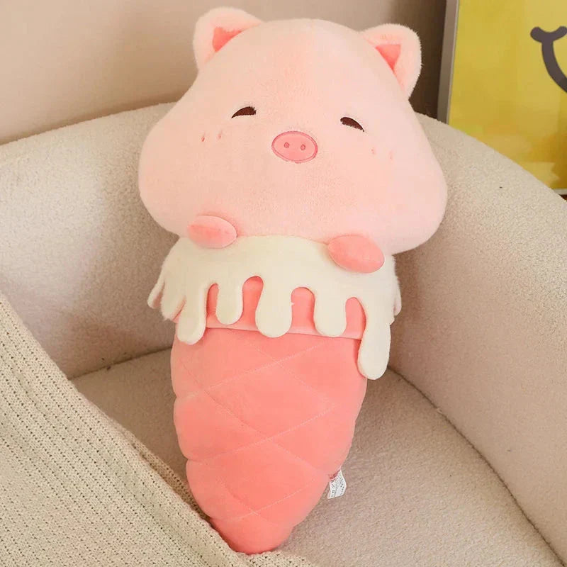 Brehn | Kawaii Eiscreme Schwein Capybara Küken Schaf Plüschfigur
