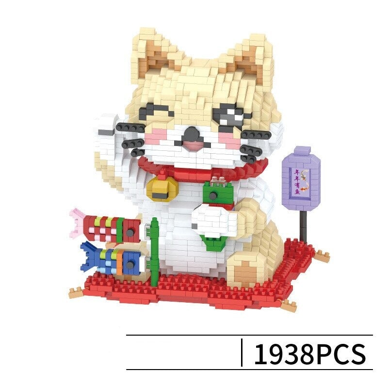 Brehn | Kawaii Glücks-Katzen-Nano-Bausätze