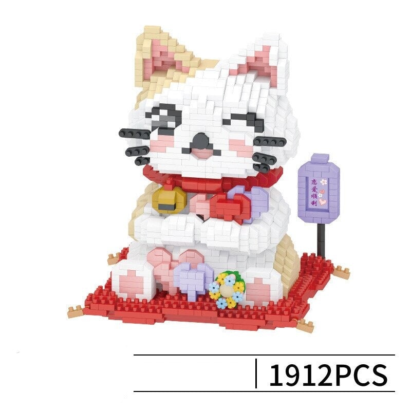 Brehn | Kawaii Glücks-Katzen-Nano-Bausätze