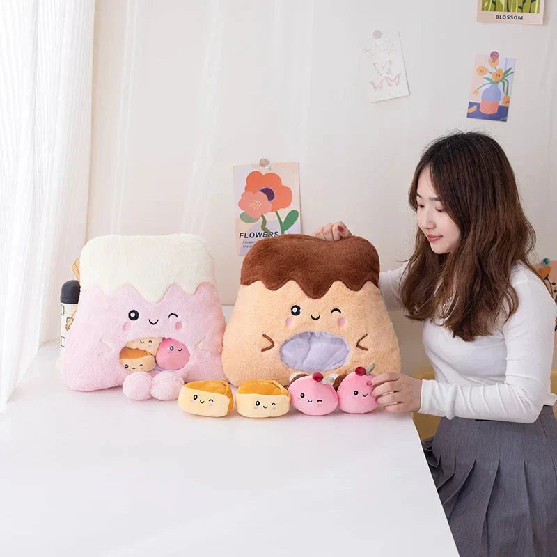 Brehn | Kawaii Mountain Desserts Süßigkeiten Tasche Plüschtiere
