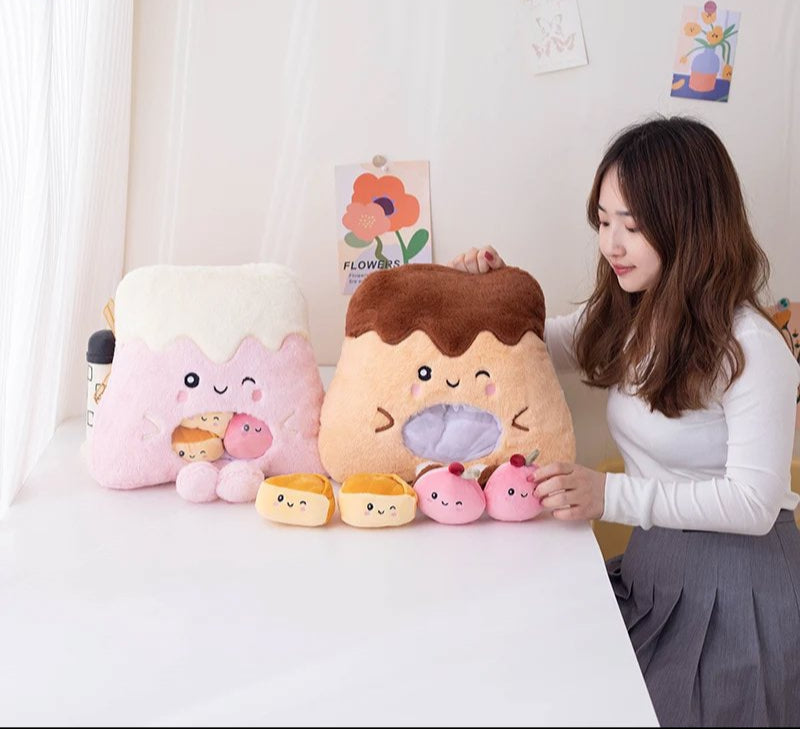 Brehn | Kawaii Mountain Desserts Süßigkeiten Tasche Plüschtiere