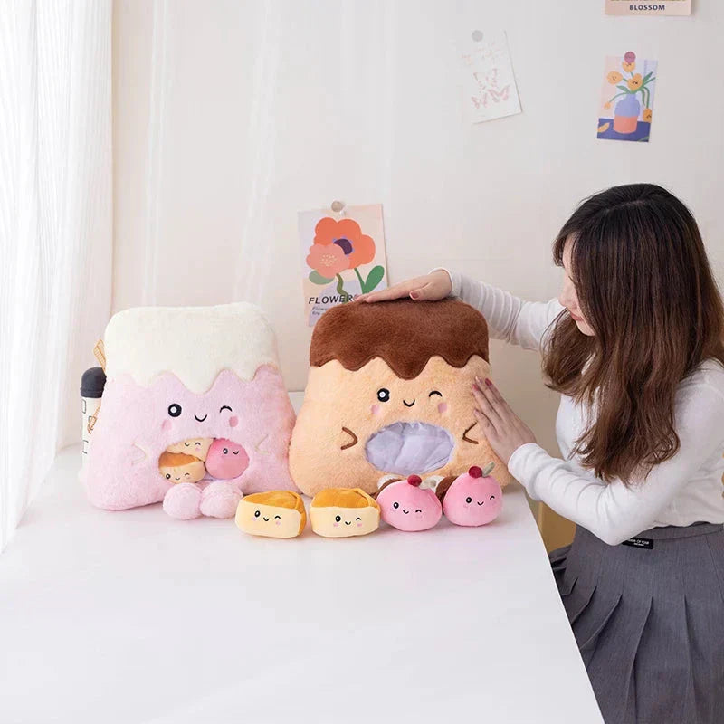 Brehn | Kawaii Mountain Desserts Süßigkeiten Tasche Plüschtiere
