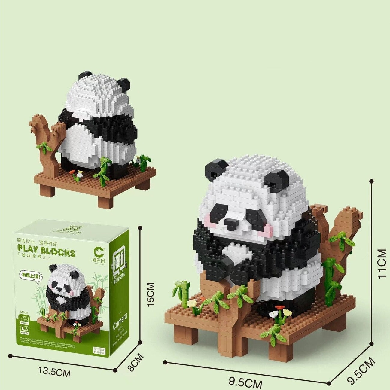 Brehn | Kawaii Panda 3-in-1 Nano-Baustein-Kollektion 2