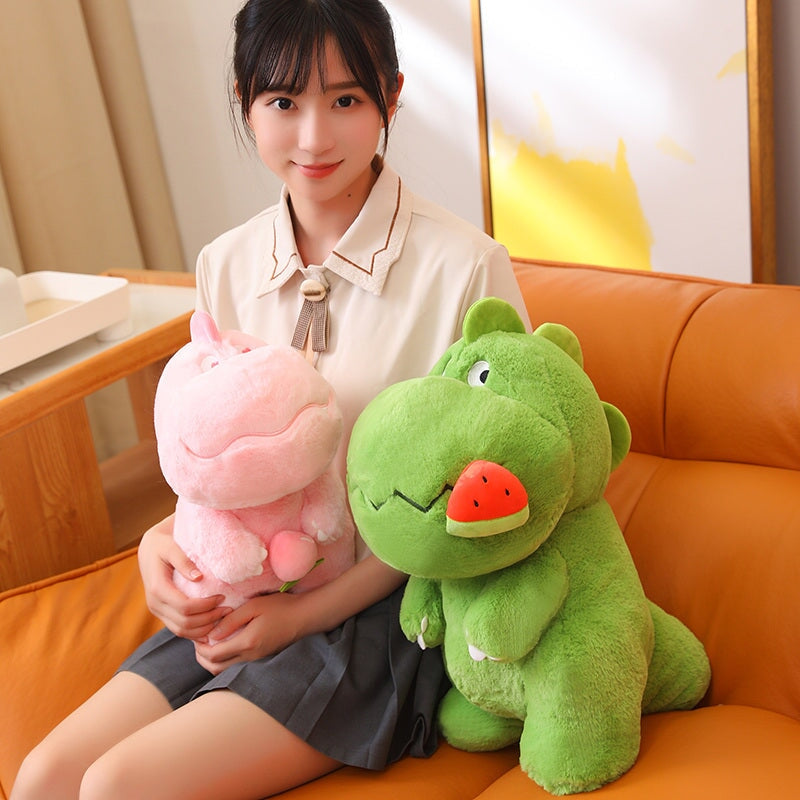 Brehn | Kawaii Pink Grün Flauschige Dinosaurier Plüschtiere
