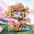 Brehn | Kawaii Sakura Kirschblüten lila Baumhaus Nano Bau Set