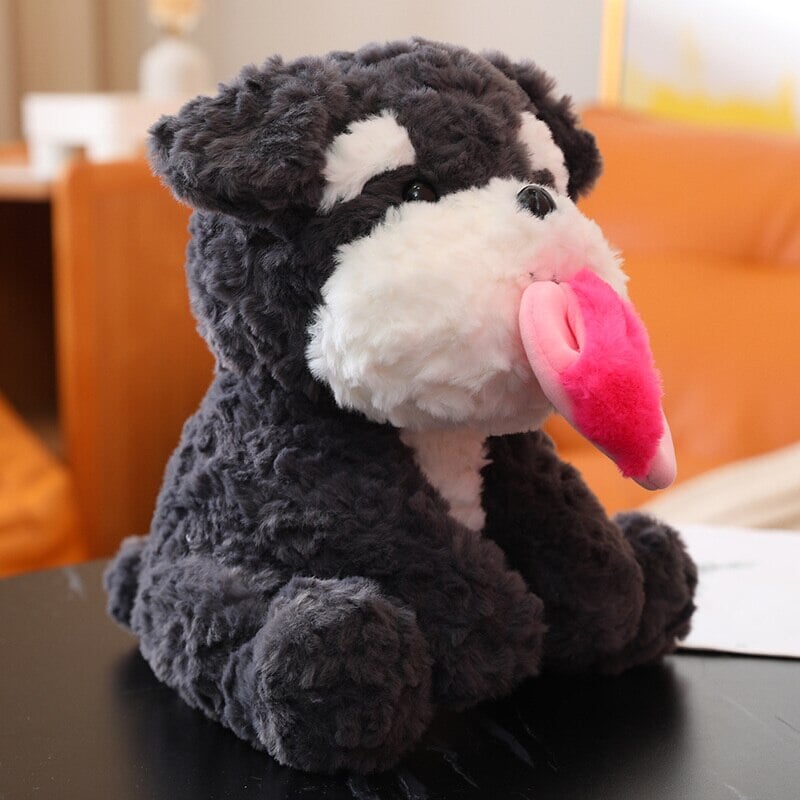 Brehn | Kawaii Sooty der schwarze flauschige Hund mit Schluffi-Plüschtier