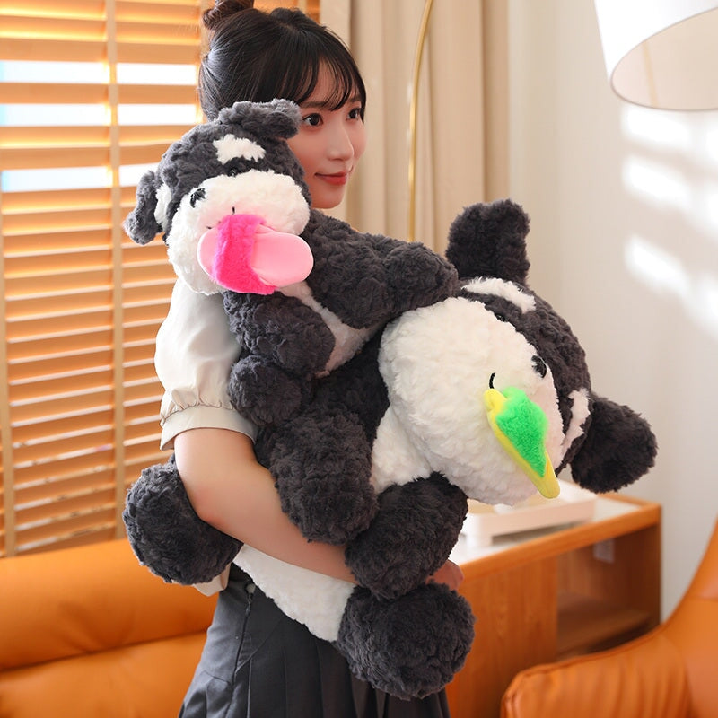 Brehn | Kawaii Sooty der schwarze flauschige Hund mit Schluffi-Plüschtier