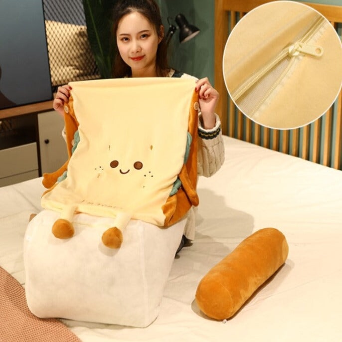Brehn | Kawaii Toasted Bread Rückenstütze Plüschspielzeug