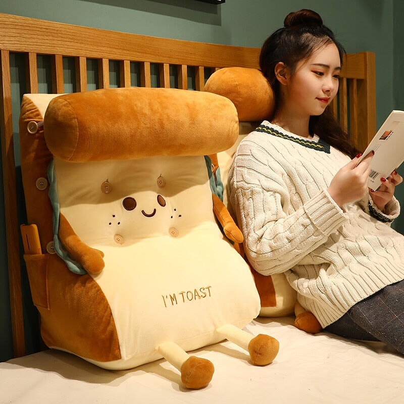 Brehn | Kawaii Toasted Bread Rückenstütze Plüschspielzeug