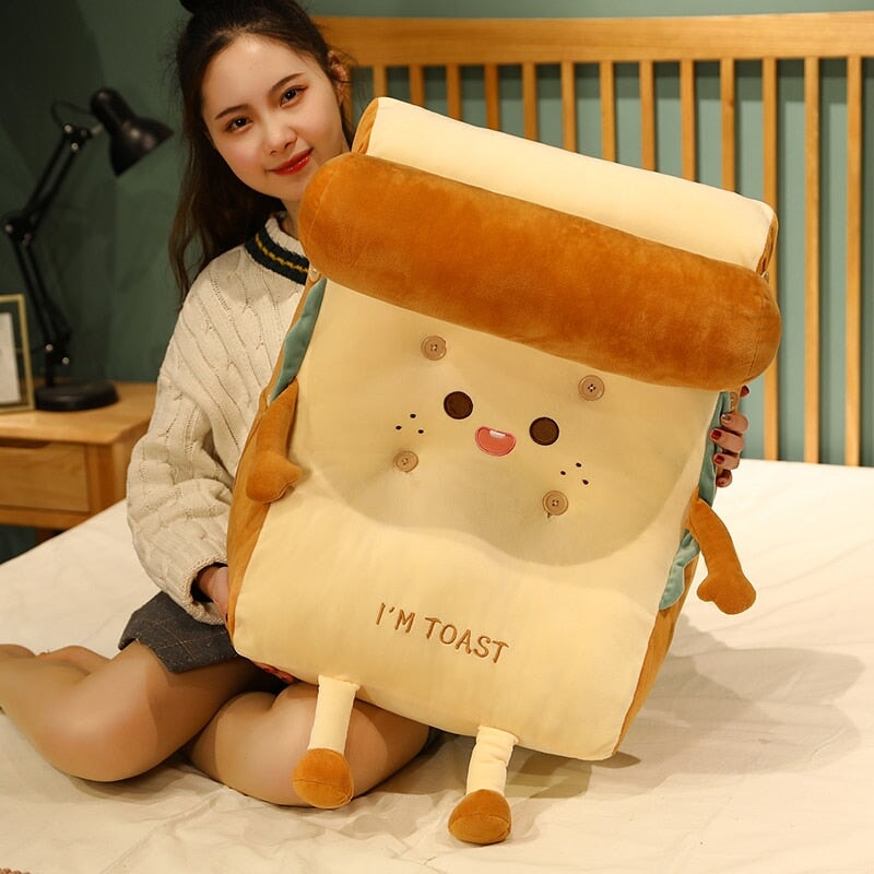 Brehn | Kawaii Toasted Bread Rückenstütze Plüschspielzeug