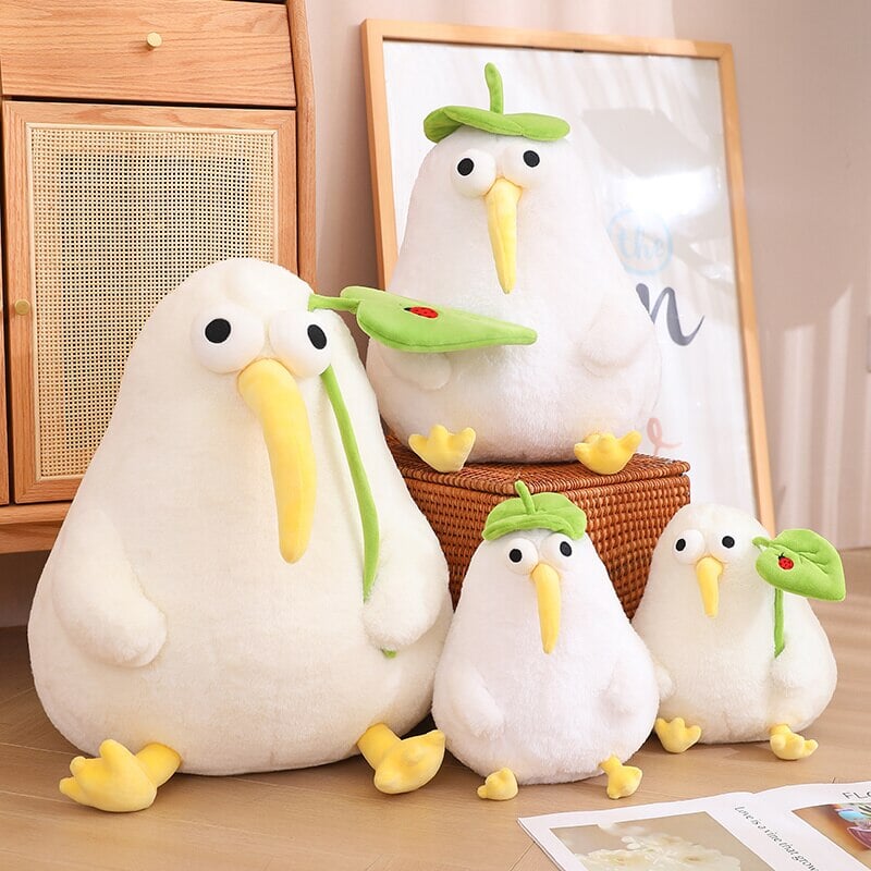 Brehn | Kawaii Weißer Kiwi-Vogel Plüschartikel