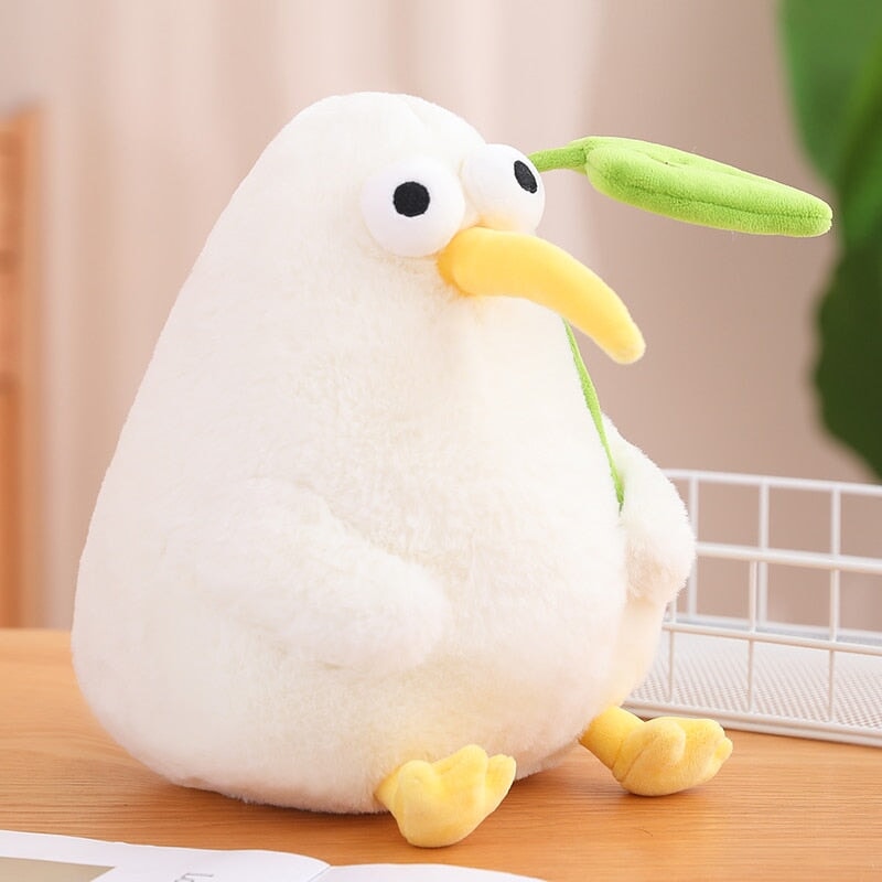 Brehn | Kawaii Weißer Kiwi-Vogel Plüschartikel