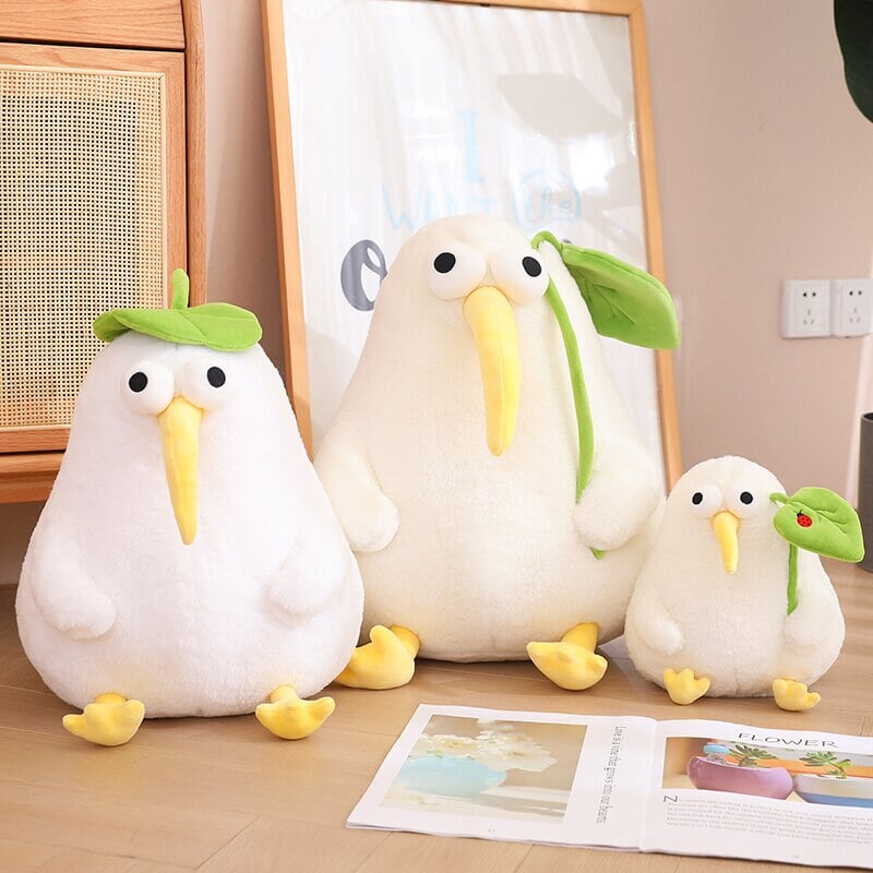 Brehn | Kawaii Weißer Kiwi-Vogel Plüschartikel