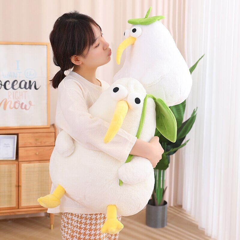 Brehn | Kawaii Weißer Kiwi-Vogel Plüschartikel