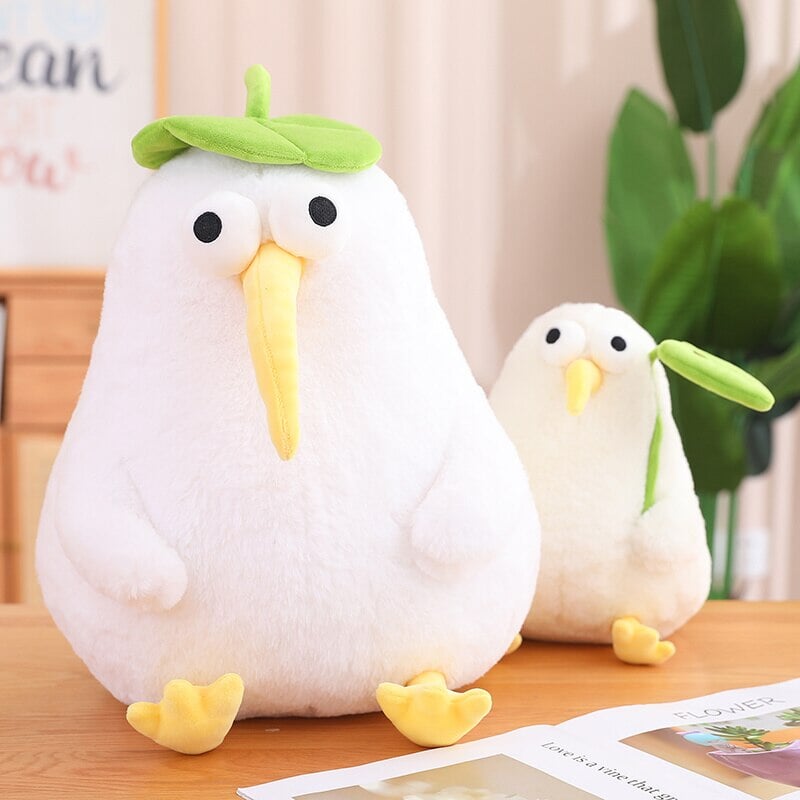 Brehn | Kawaii Weißer Kiwi-Vogel Plüschartikel
