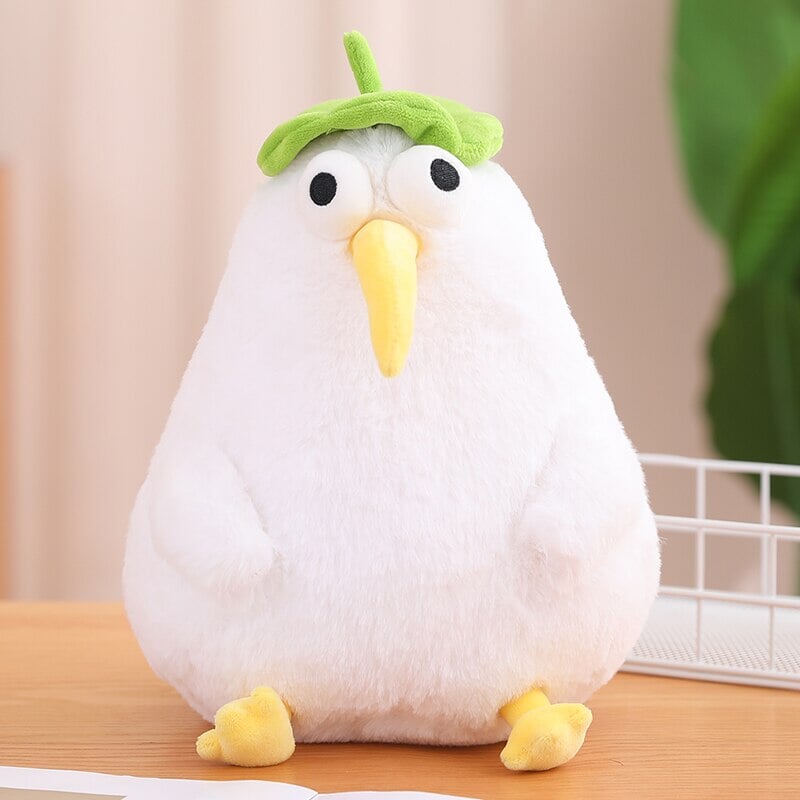 Brehn | Kawaii Weißer Kiwi-Vogel Plüschartikel