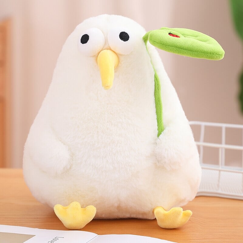 Brehn | Kawaii Weißer Kiwi-Vogel Plüschartikel