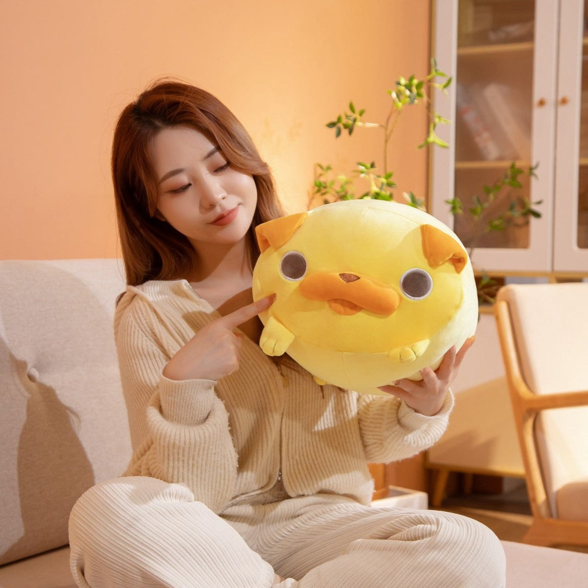 Brehn | Kawaii Gelbe Mops Plüschtiere
