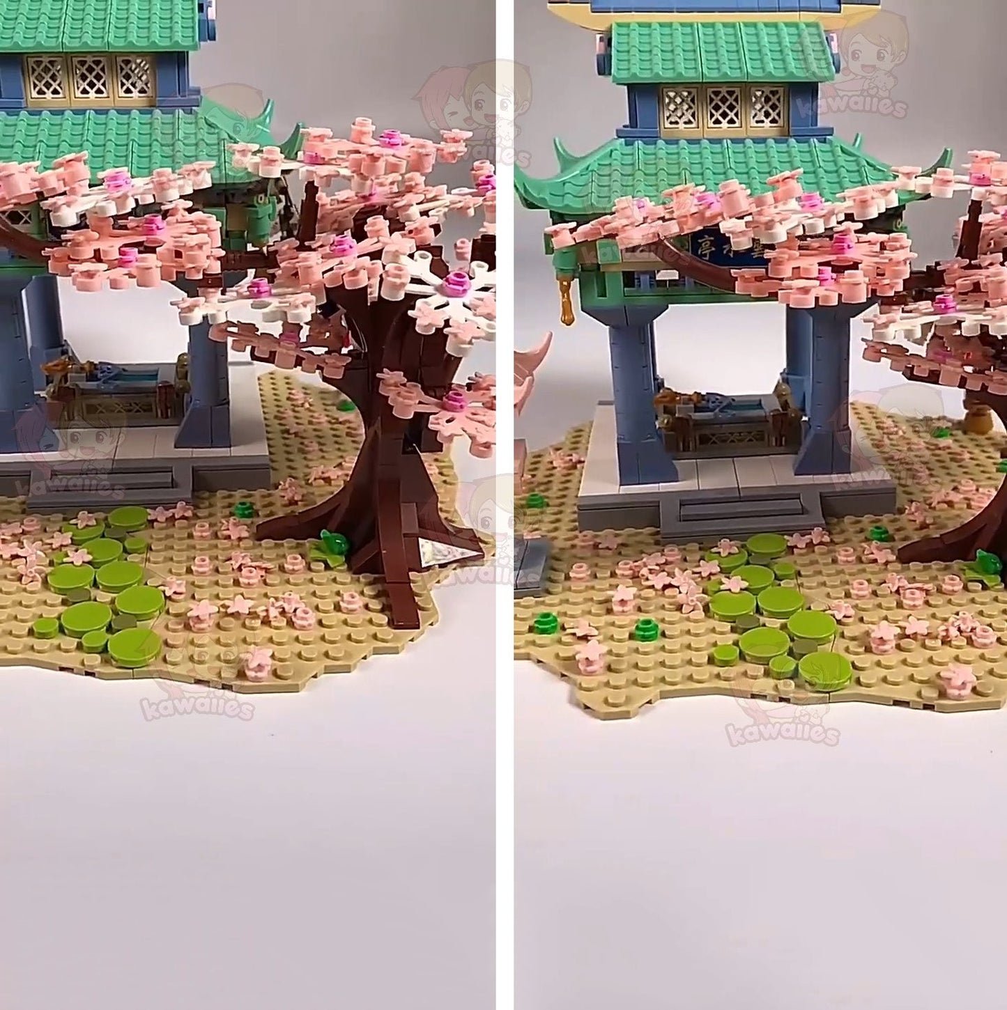 Brehn | Leuchte Romantisches Japanisches Hakone-Schrein mit Sakura-Baum-Bausätzen
