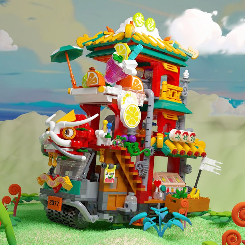 Brehn | Lion Dance Street Truck Food Stall Mikro-Bausatz